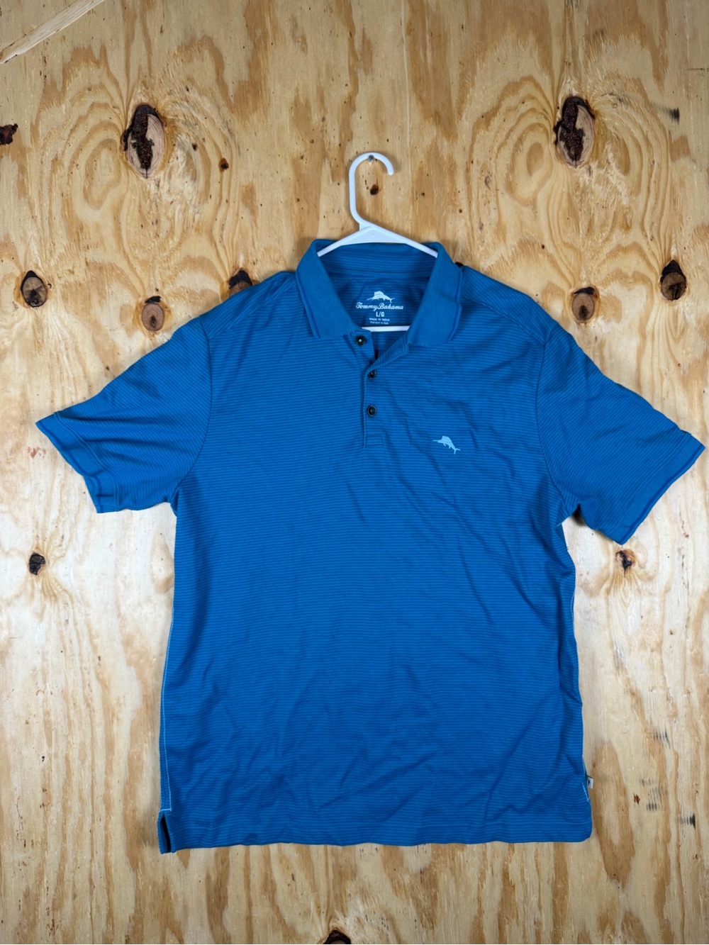 Tommy Bahama Men's Blue Polo Shirt Short Sleeve Logo Large
